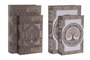 DKD Home Decor Set de 2 Cajas de Libros Árbol Vida