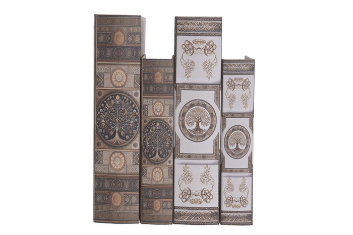 DKD Home Decor Set de 2 Cajas de Libros Árbol Vida DKD Home Decor Set de 2 Cajas de Libros Árbol Vida
