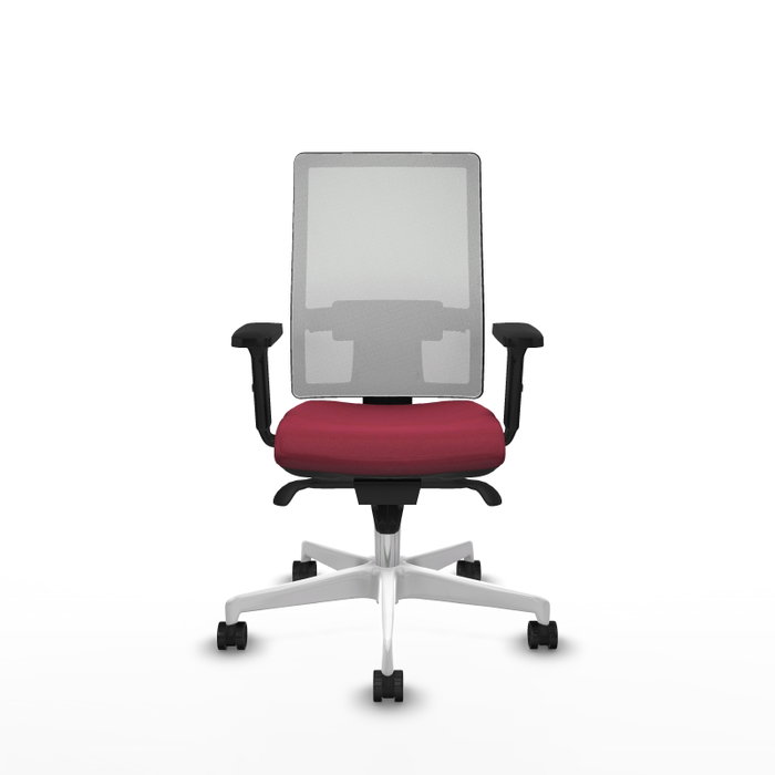 PIQUERAS Y CRESPO Silla de oficina Horna con Mecanismo Sincro, Granate y Blanco PIQUERAS Y CRESPO Silla de oficina Horna con Mecanismo Sincro, Granate y Blanco