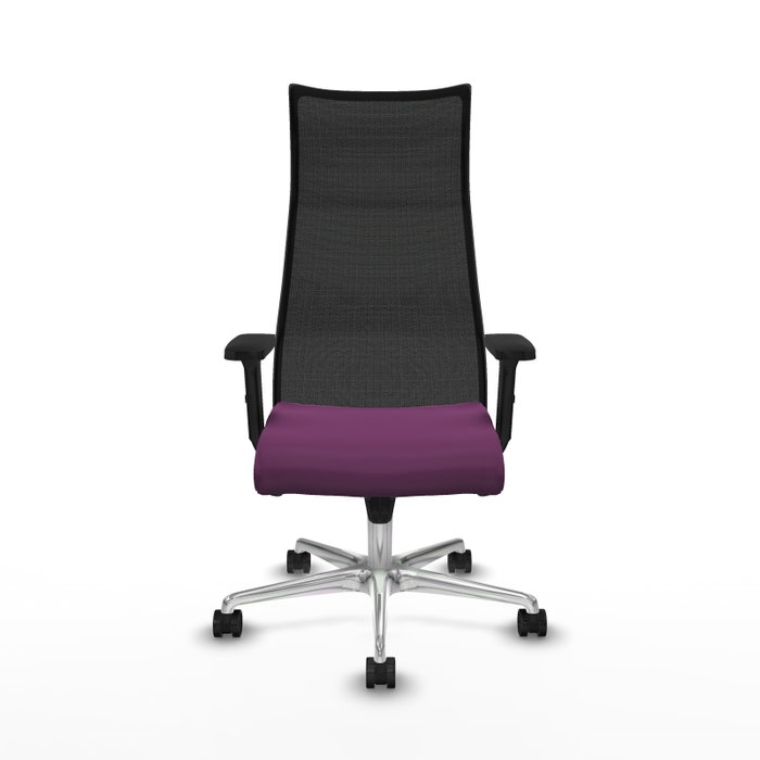 PIQUERAS Y CRESPO Sillón Albacete con Mecanismo Sincro, Similpiel Morado y Malla Negra PIQUERAS Y CRESPO Sillón Albacete con Mecanismo Sincro, Similpiel Morado y Malla Negra