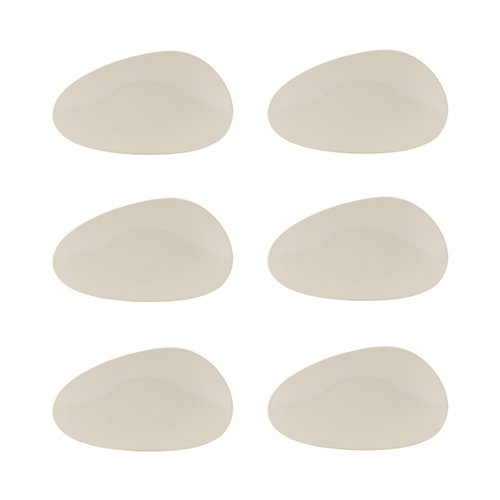 Summa Danza Plato Llano Abstract Marfil (Set de 6) 21x12 cm