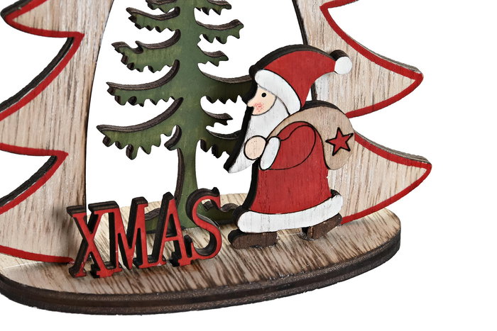 DKD Home Decor Decoración Colgante Navidad Tradicional Madera Árbol Natural Rojo Verde Blanco 6 x 18 x 14 cm (2 Unidades) DKD Home Decor Decoración Colgante Navidad Tradicional Madera Árbol Natural Rojo Verde Blanco 6 x 18 x 14 cm (2 Unidades)