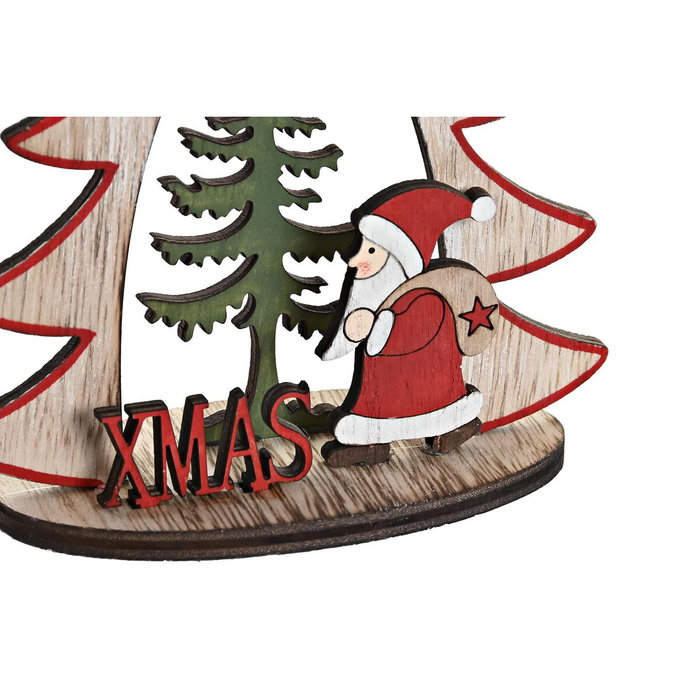 DKD Home Decor Decoración Colgante de Madera Árbol Surtido de 2 Unidades