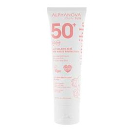 ALPHANOVA Leche Solar Bebé SPF50+ 50ml Hipoalergénica Sin Perfume Alta Protección UVA UVB Piel Sensible