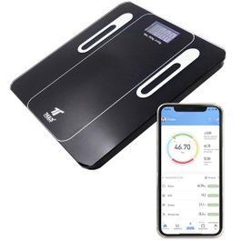 Thulos Báscula de baño TH BD121, carga máxima 180 kg, app para iOS y Android