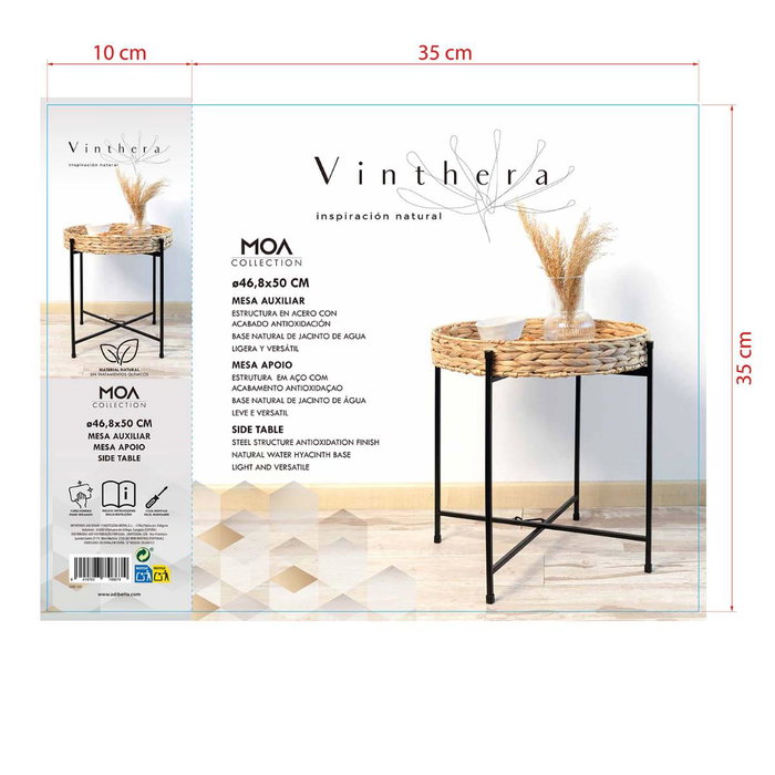 Vinthera Mesa Auxiliar Moa 46,8 cm Diámetro x 50 cm