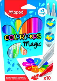 Rotulador Fibra Maped Color´Peps Magic Estuche De 10 (Set de 12)