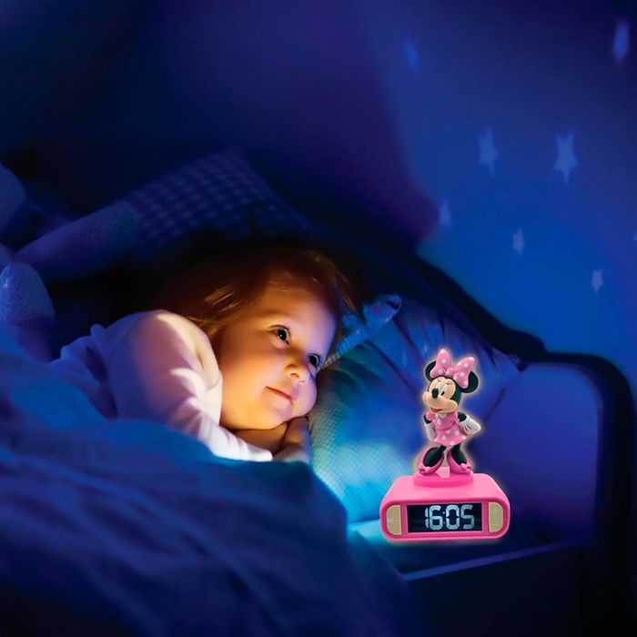 Lexibook Reloj Despertador Disney Minnie RL800MN con Luz Nocturna