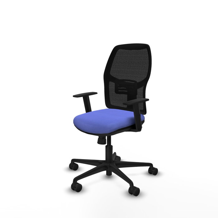 PIQUERAS Y CRESPO Silla de oficina Alfera, mecanismo sincro, Azul claro/Negro PIQUERAS Y CRESPO Silla de oficina Alfera, mecanismo sincro, Azul claro/Negro