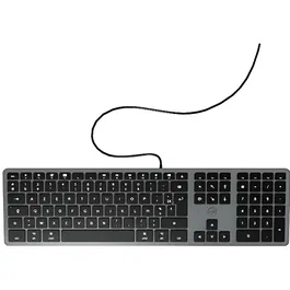 MOBILITY LAB Teclado DesignTouch con Cable para MAC Space Grey QWERTY 1.5m