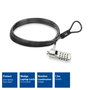 Ewent EW1243 Candado de Seguridad para Portátil con Combinación de 4 dígitos y Cable de Acero de 1.5m