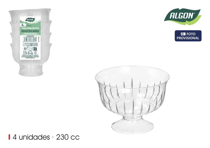 Inde Algon Set 24 Copas de Degustación Transparentes 230cc Inde Algon Set 24 Copas de Degustación Transparentes 230cc