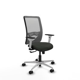 PIQUERAS Y CRESPO Silla de oficina Zulema con mecanismo Sincro, Negro y Gris