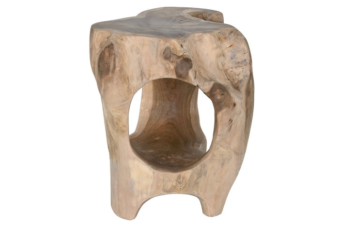 DKD Home Decor Mesita Auxiliar de Teca Natural