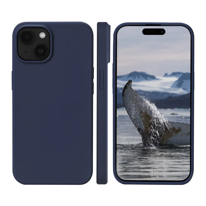 Dbramante1928 Funda Greenland para iPhone 15 - Azul - Resistente al Polvo y Rayones