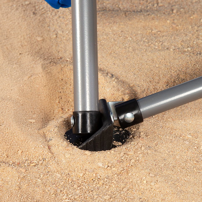 Aktive Silla plegable de tela para playa azul