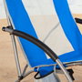 Aktive Silla plegable de tela para playa azul