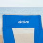 Aktive Silla plegable de tela para playa azul