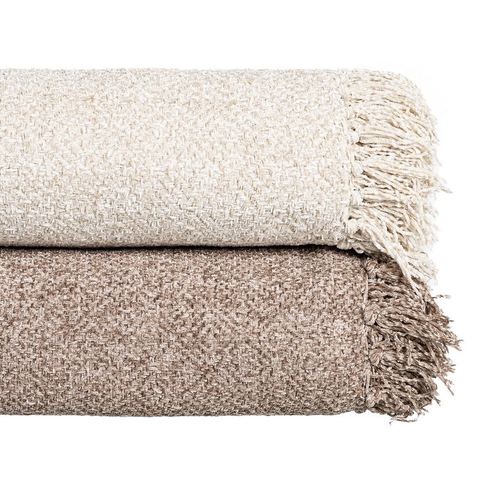 Ixia Plaid de Chenilla Natural 125 x 150 cm Ixia Plaid de Chenilla Natural 125 x 150 cm