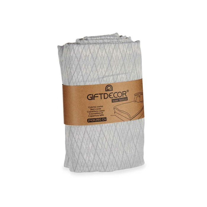 Colcha Gift Decor Gris 240 x 260 cm Rombos (4 Unidades)