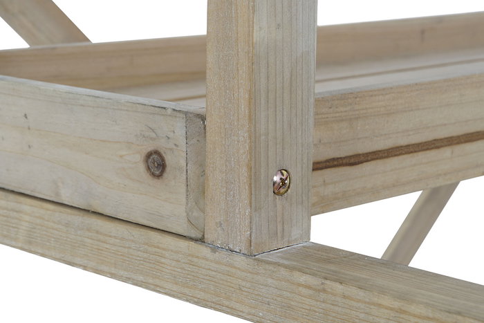 DKD Home Decor Estanteria Terraza Y Jardin 68 x 192 x 98 cm, 4 Estantes, Natural, Negro, Abeto, Pizarra