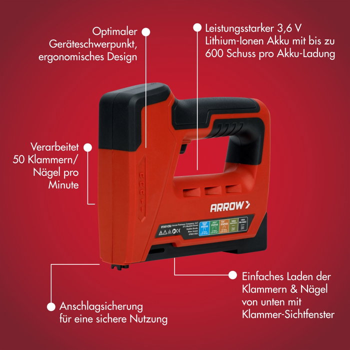 Arrow ET501C Cordless Electric Multi-Tacker