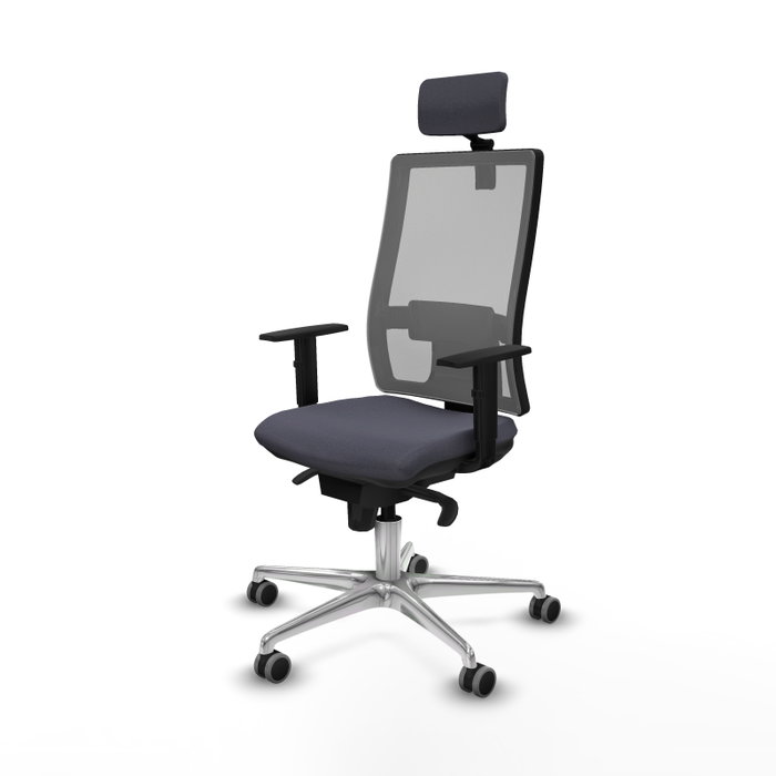 PIQUERAS Y CRESPO Silla de oficina Horna con mecanismo Sincro, Gris