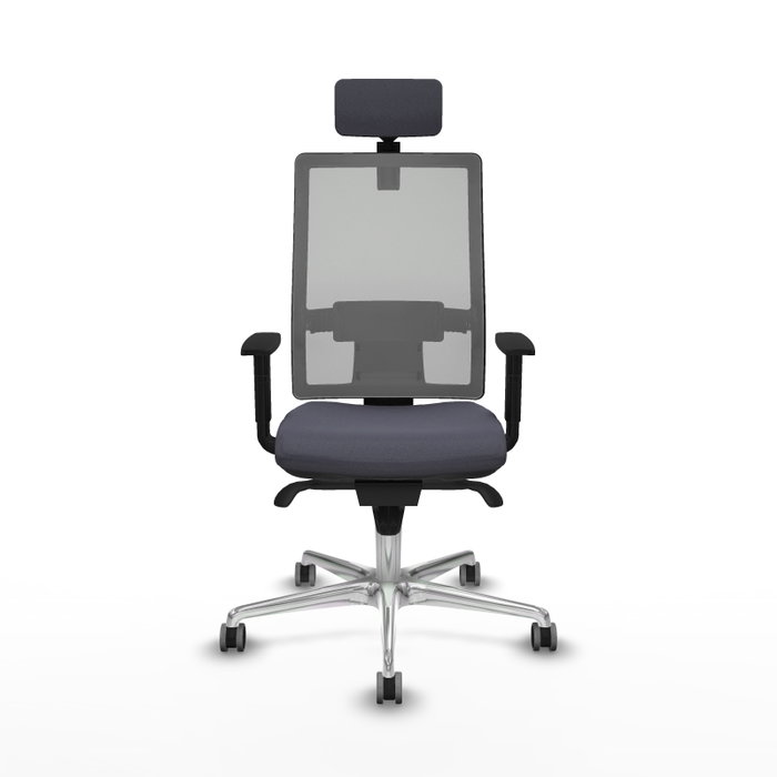 PIQUERAS Y CRESPO Silla de oficina Horna con mecanismo Sincro, Gris