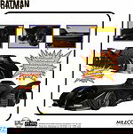 Mezco Toyz - Figura Batman 1989 con Batmóvil 5 Points - Batmobile compatible figuras 9,5 cm - DC Universe