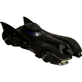MEZCO TOYZ Batmobile Batman 1989 Universe DC Comics Figura con Armas Desplegables y Cabina Deslizante