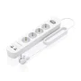 Aisens Regleta de Enchufes Multifunción 4 Tomas + 2 USB-C + 2 USB-A Blanco ASPS-2A2C12-W