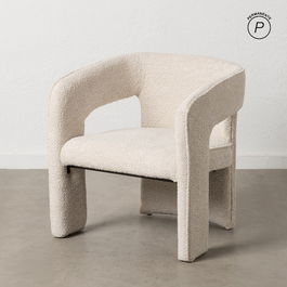 Silla de Comedor Beige Poliéster 69 x 66 x 73 cm