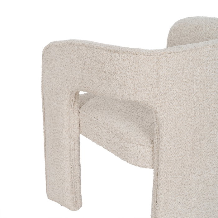 Silla Beige Tejido Salón 69 X 66 X 73 cm