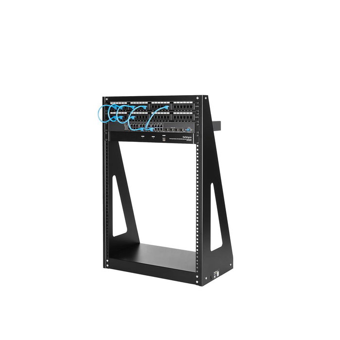 StarTech Rack Abierto 2 Columnas 16U Negro