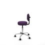 PIQUERAS Y CRESPO Silla Llanos giratoria morada con base cromada
