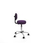 PIQUERAS Y CRESPO Silla Llanos giratoria morada con base cromada