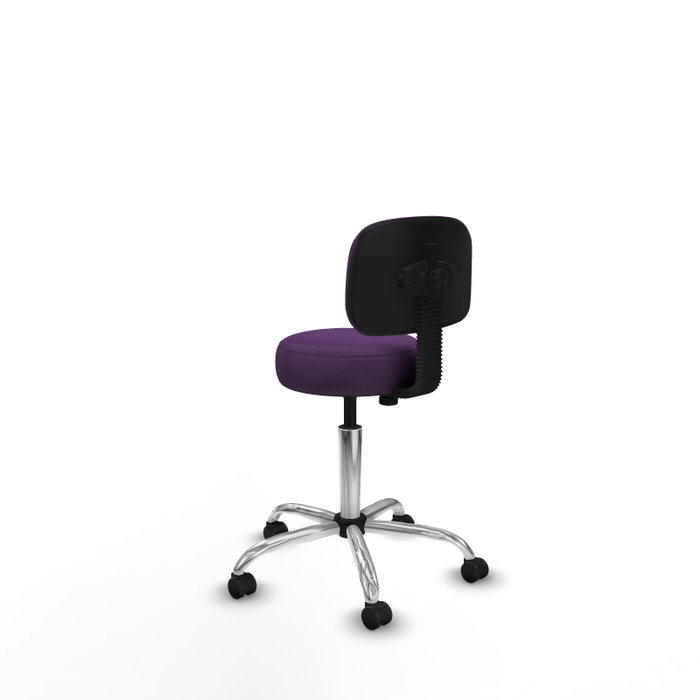 PIQUERAS Y CRESPO Silla Llanos giratoria morada con base cromada