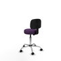 PIQUERAS Y CRESPO Silla Llanos giratoria morada con base cromada