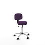 PIQUERAS Y CRESPO Silla Llanos giratoria morada con base cromada