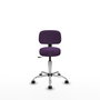 PIQUERAS Y CRESPO Silla Llanos giratoria morada con base cromada