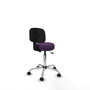 PIQUERAS Y CRESPO Silla Llanos giratoria morada con base cromada