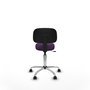 PIQUERAS Y CRESPO Silla Llanos giratoria morada con base cromada