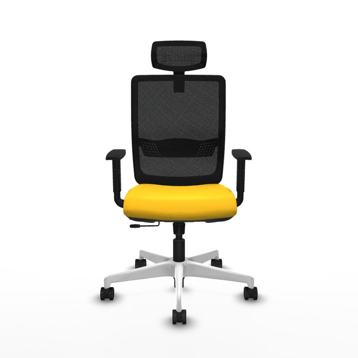 PIQUERAS Y CRESPO Silla de oficina Haches con Mecanismo Sincro/Traslack Amarillo y Negro