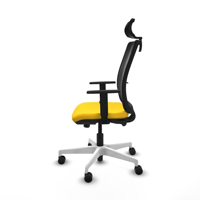 PIQUERAS Y CRESPO Silla de oficina Haches con Mecanismo Sincro/Traslack Amarillo y Negro