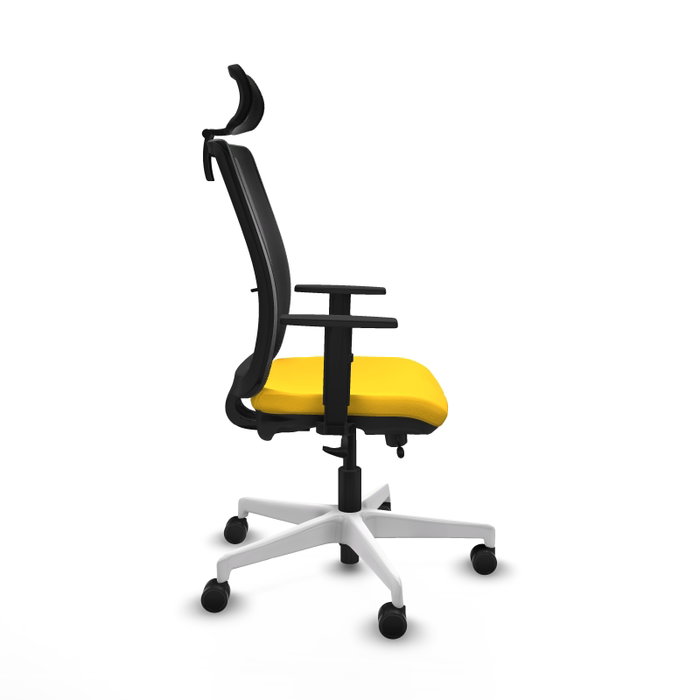 PIQUERAS Y CRESPO Silla de oficina Haches con Mecanismo Sincro/Traslack Amarillo y Negro