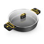 Bra Olla Baja Daily Pro Aluminio Fundido Antiadherente Tricapa Tapa Cristal Ø24 cm