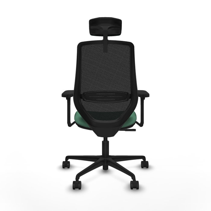PIQUERAS Y CRESPO Silla de oficina Mardos con mecanismo Sincro, Verde esmeralda y Negro