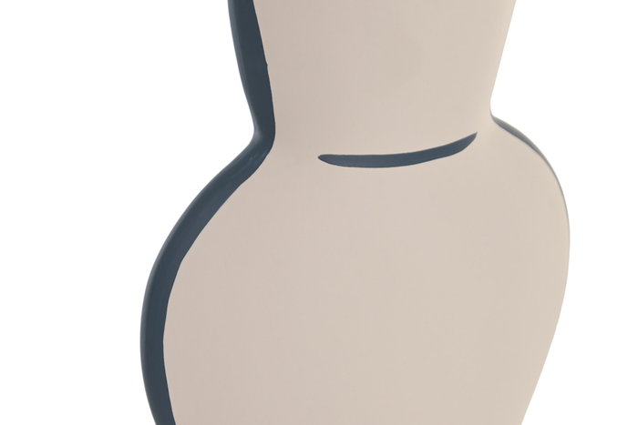 DKD Home Decor Jarrón de Terracota Pintado a Mano Crudo