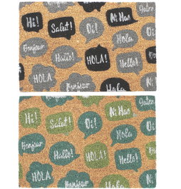 DKD Home Decor Felpudo Básico Marrón Negro 40 x 1.5 x 60 cm (2 Unidades)