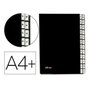 Pardo Carpeta clasificadora fuelle pardo carton compacto folio 24 departamentos visor doble personalizables negro